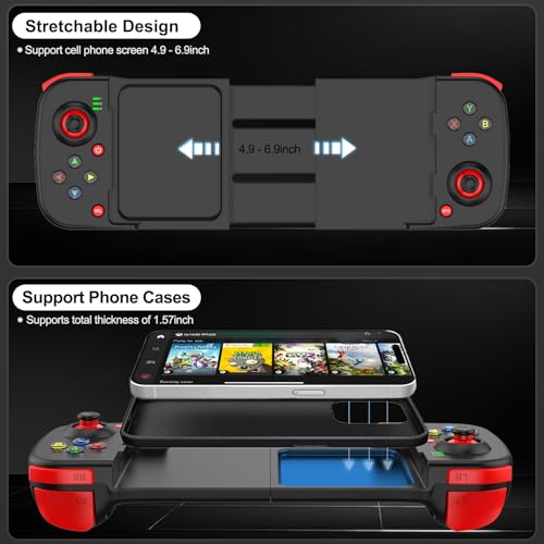 Controlador de juego inalámbrico para iPhone/Android/PC, Arvin Bluetooth Mobile Gamepad Joystick para iPhone 14/13/12/11, Samsung, Xiaomi, Huawei,con botón programable M1/M2 - Juego directo - imagen 3