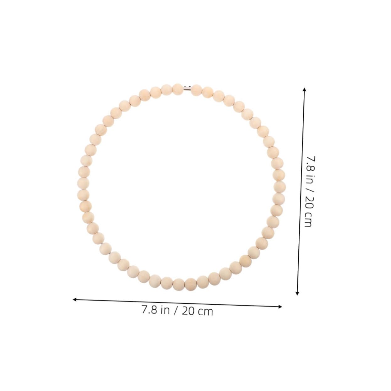 Balacoo 2pcs Rustic Wooden Bead Wreaths for DIY Crafts Stainless Steel Floral Hoop for Macrame Dream Catcher for Holiday Parties and Flower Arrangements