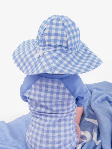 Image of RuffleButts Baby-Girls Sun Hat Floppy Wide Brim UPF 50+ - Baby Sun Hat with Sun Protection