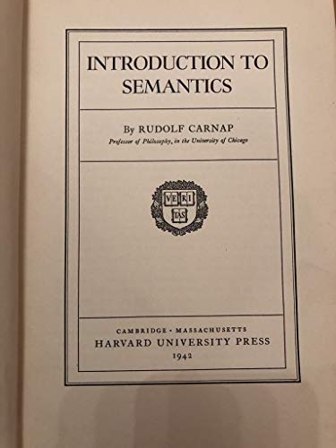 Introduction to Semantics B001QS057I Book Cover