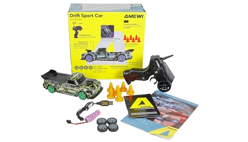 Voiture télécommandée 4WD Drift Sport Car Mini Breaker avec éclairage LED sous châssis 1:24