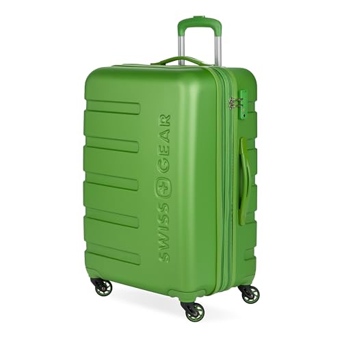 Image of SwissGear 7366, Green, Checked-Medium 23-Inch, Signature Hardside Expandable Luggage With Spinner Wheels