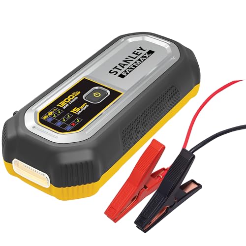 STANLEY LJ12FC 1200A Lithium Jump Starter with 15 Watt USB-A and USB-C Power Includes Clamps and Carrying Case