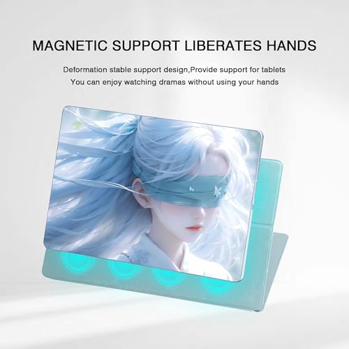 Image of Magnetic Case for Samsung Galaxy Tab S10 Plus 2024 /S9 FE+ /S9 Plus 12.4 Inch 2023 - Model SM-X820 /X826B /X610 /X616B /X810 /X816B Tablet with S-Pen Holder, Auto Wake /Sleep Smart Tablet Cover, Ice Blue
