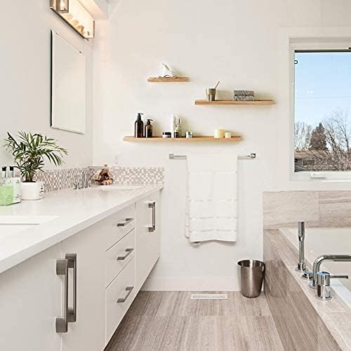 Miniatura 5 de HOMWOO Estantes flotantes de madera natural de nogal para pared, repisa pequeña para el hogar, sala de estar, dormitorio, baño, oficina, 12 pulgadas