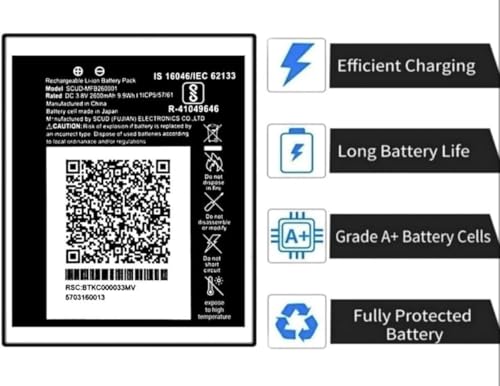 Image of Original Battery Compatible for Reliance Jio 4G Router JioFi 3 ll JMR520,JMR541 ll JioFI 4 (JMR540,JMR550)-2600mAh