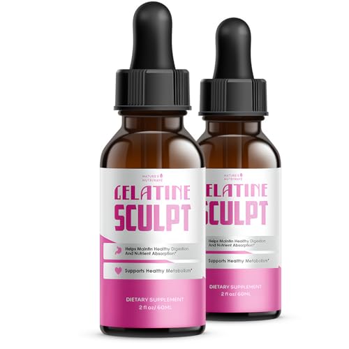 Gelatine Sculpt Daily Liquid Botanical Supplement with Chromium & Plant Extracts Clean Stimulant-Free Formula Non-GMO Made in USA GMP-Certified - 2 fl oz (60 mL) 2 Month Supply