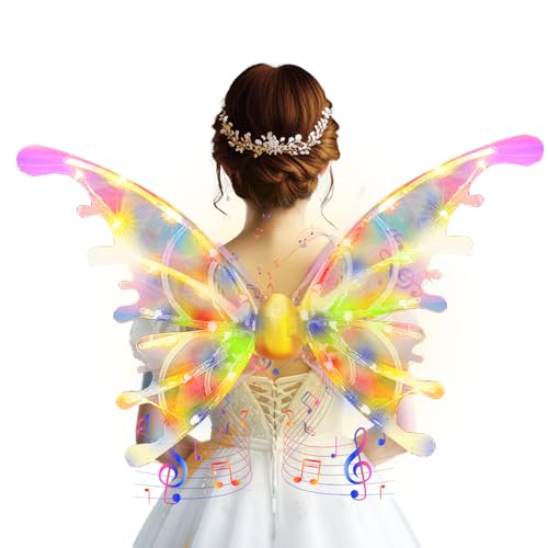 Alas de hada eléctricas con luces LED para cosplay miniatura 1