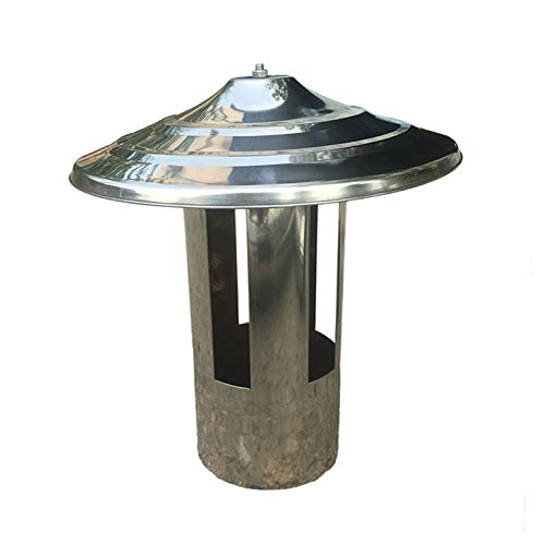 Cubierta Chimenea, Tapa Chimenea Acero Inoxidable, Cubierta Protectora Lluvia para Tubo Escape Estufa calefacción, Herramienta para Tapa Lluvia para Chimenea