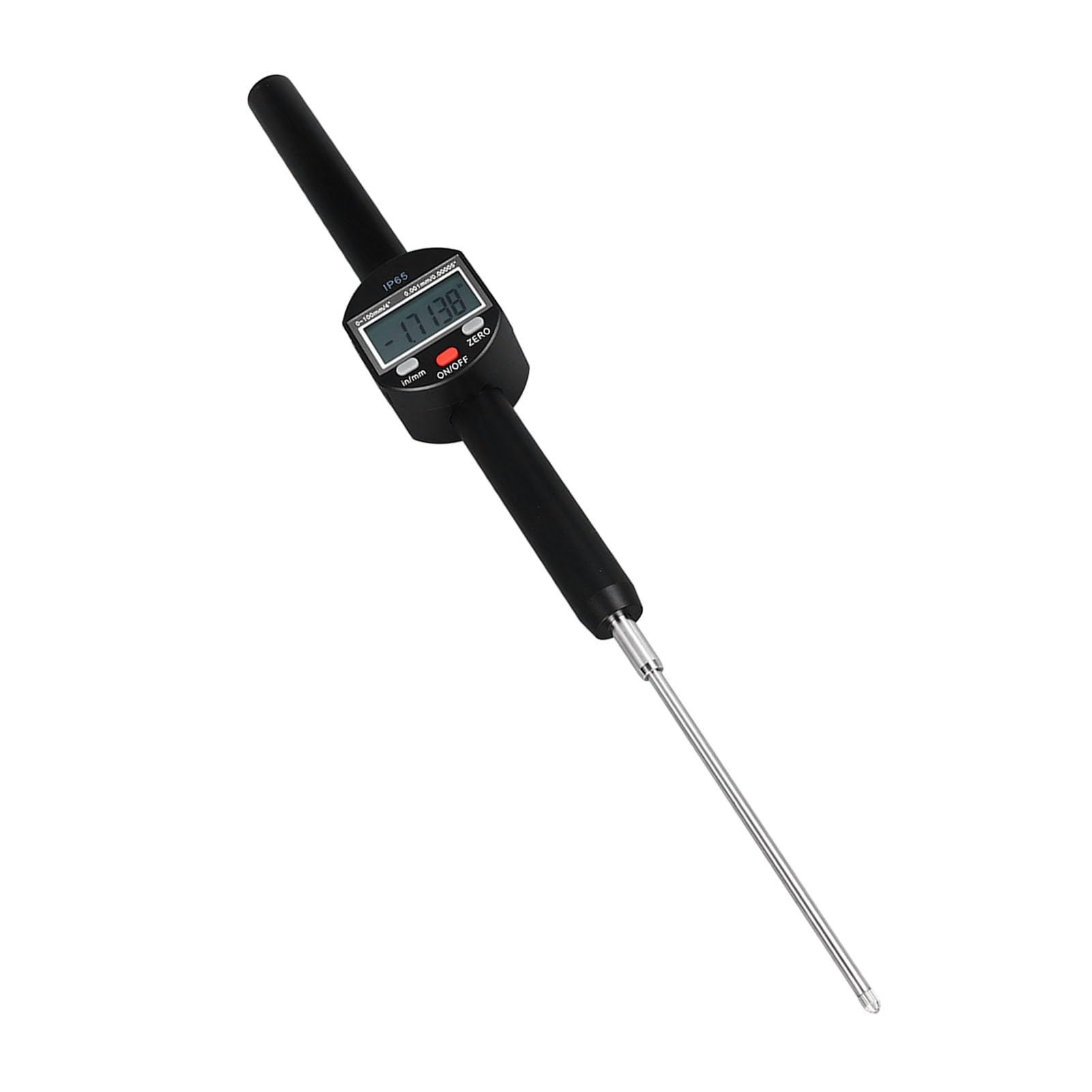 Cyfrowy Czujnik Zegarowy, Czujnik Zegarowy ze Stopu Aluminium Zakres od 0 do 100 Mm Rozdzielczość 0,001 Mm Wodoodporny Wyświetlacz dla Użytkowników Zajmujących się inspekcją Obróbki w