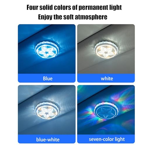 Iluminación interior de coche sin cables con control por voz y base magnética 5