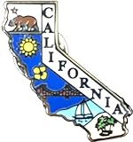 California State Shaped Map Lapel Metal Pin