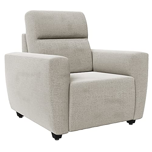 Image of Wakefit Sofa Set | 3 Year Warranty | Sofa 4 Seater, 4 Seater Sofa for Living Room, Wooden Sofa Set, Sofa Set 2+1+1 Seater - Belize(Reflection : White)