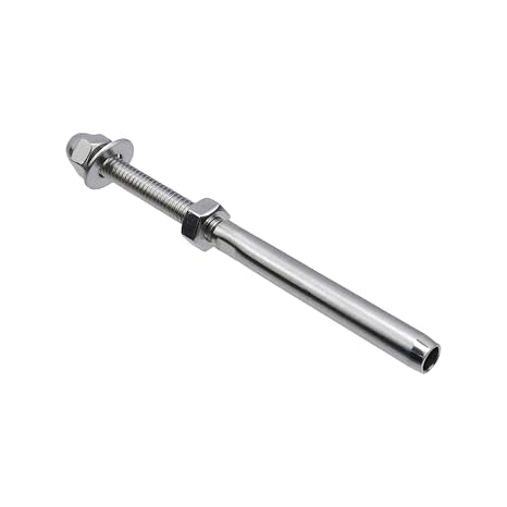 10 Pack Cable Railing Swage Threaded Stud Tension End Fitting Terminal for 3/16 Deck Cable Railing,T316 Stainless Steel Cable Railing tensioner