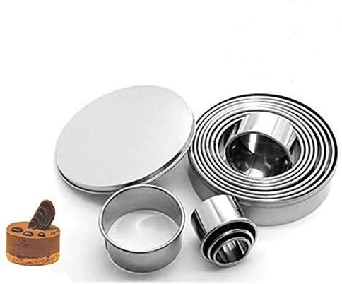 Lot de 12 emporte-pièces ronds en acier inoxydable pour biscuits Cover