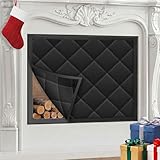Magnetic Fireplace Cover, Fireplace Draft Blocker Save Energy, Indoor Fireplace Draft Stopper for Winter Heat Loss and Summer Cooling, Fireplace Insulation Cover Blanket for Iron Frame 36 x 30
