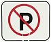 Cortina ABS Plastic Traffic Cone Sign, "NO PARKING" 03-550-NP, 12.75" Width x 10.375" Height, Black on White