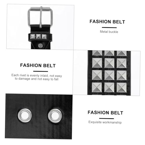 NOLITOY 1pc Studded Belts for Men Fashion Rivet Belt Light Easy to Carry Decorative Waistband2