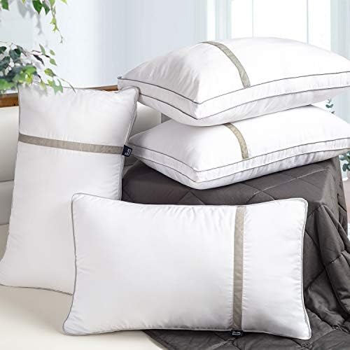 BedStory 2 Pack Sleeping Pillows, Down Alternative Dust Mite Resistant & Hypoallergenic, Bed Pillow for Neck/Shoulder Pain/Allergy Sufferers and Back/Stomach/Side Sleepers Standard Size 42X70CM