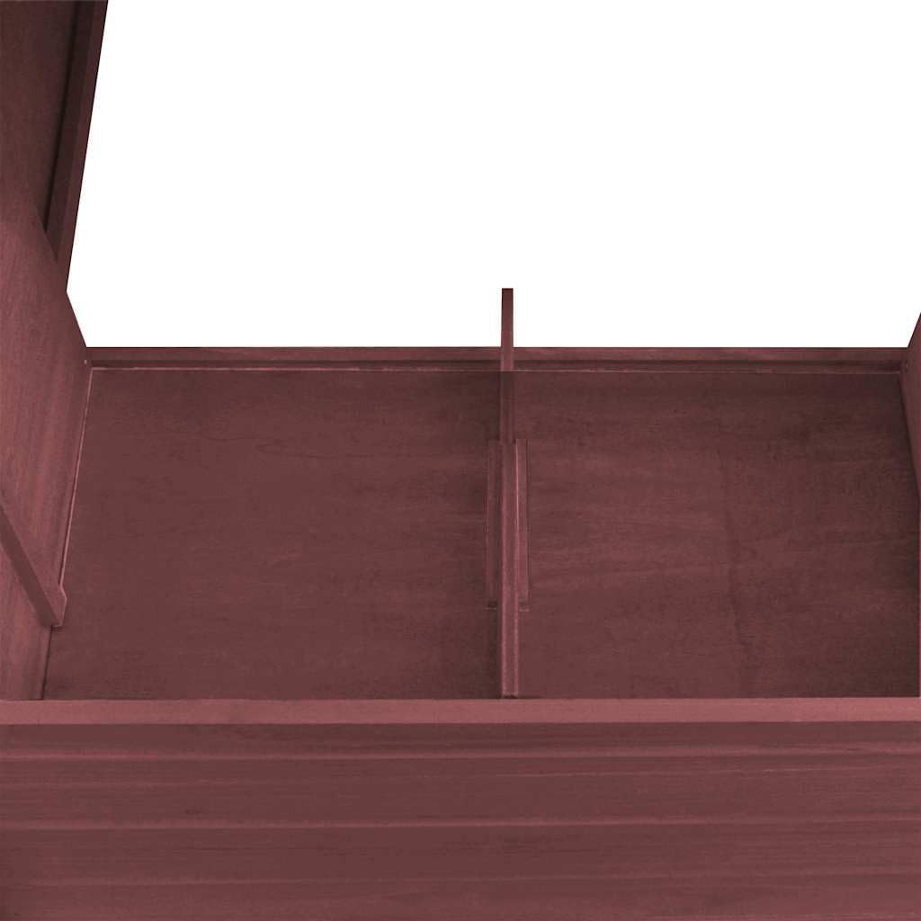 'vidaXL Pine Wood Outdoor Chicken Cage: Spacious Hen House with Egg Cage, Waterproof Roof, Iron Wire Mesh - Brown/White