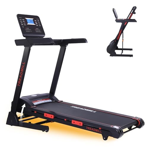 GarveeLife Foldable Treadmill Incline, Heart Rate Monitor,