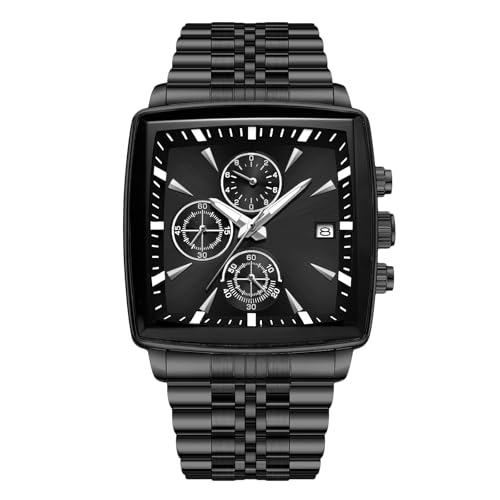 RORIOS �r���v �����Y �N���m�O���t ���t�\�� �X�N�G�A�^ ���@�\ ���Ŏ��v �N�I�[�c�E�H�b�` �h�� ��� �l�p�� �r�W�l�X�E�f�g�P�C �j���p �V���v�� �l�C wrist watch for men �u���b�N