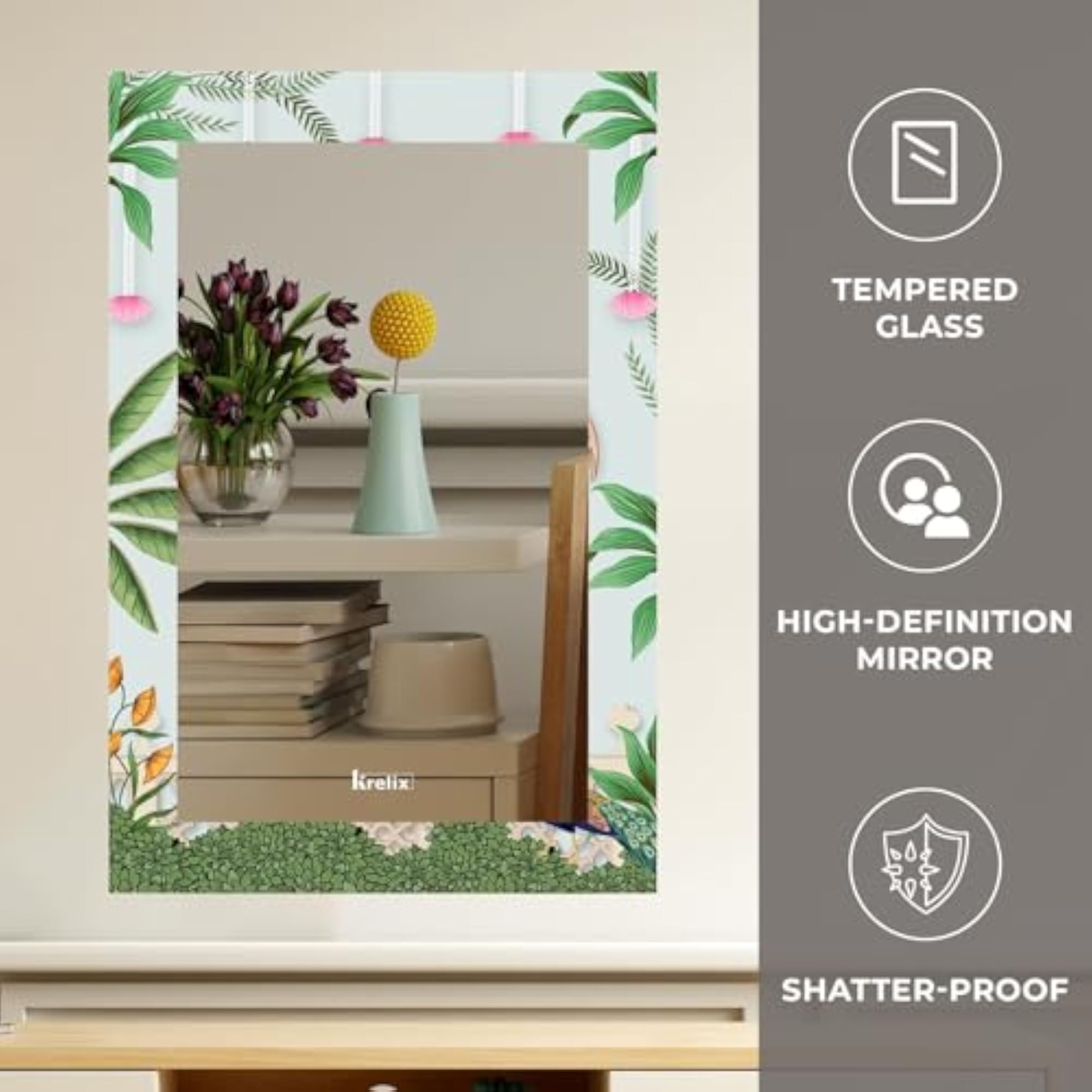 Frameless Round LED Mirror for Bathroom