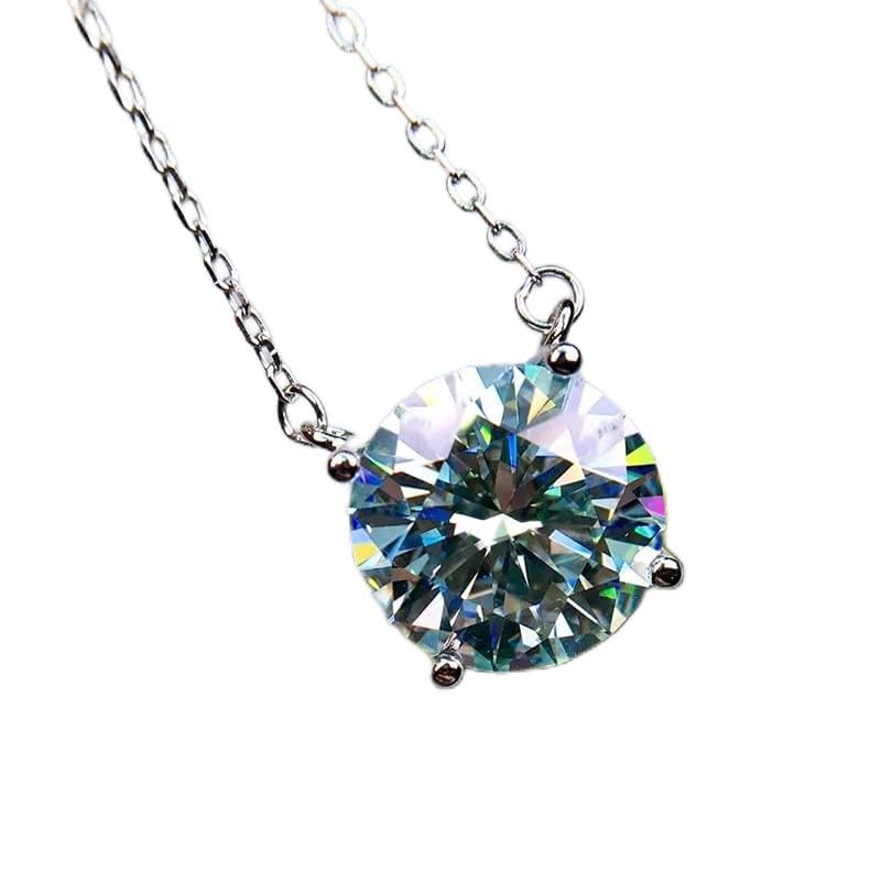 Collier en argent moissanite 11mm bijoux de mariage luxe en argent massif s925