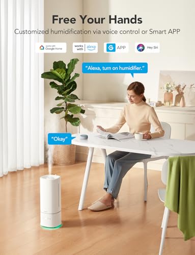 Image of GoveeLife 6L Top Fill Cool Mist Humidifier for Bedroom, Works with Alexa | Auto Mode, Adjustable Mist, Humidity Control, RGB Night Light, Sleep Mode