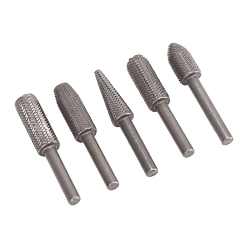 Juego de Limas Escofinas de Acero de Tungsteno de 5 Piezas para Dar Forma a Madera, Ranurado, Herramientas Eficientes y Versátiles para Carpintería de Bricolaje