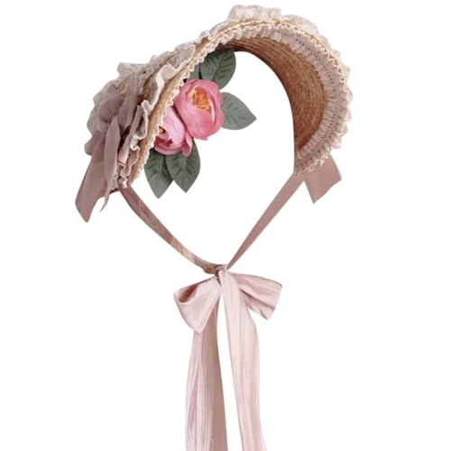 Besforta Girls Women Victorian Lolita Flat Bonnet Cap Tea Party