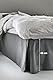 Jotex Colour Betthusse - 100% hochwertige Bio-Baumwolle Bettrock, Höhe 45 cm - Dunkelgrau, 180 x 200 cm, 1er pack