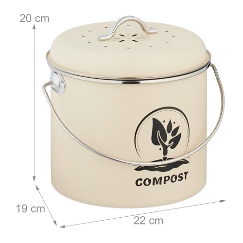 Seau à compost Relaxdays sans odeur pour stocker vos biodéchets