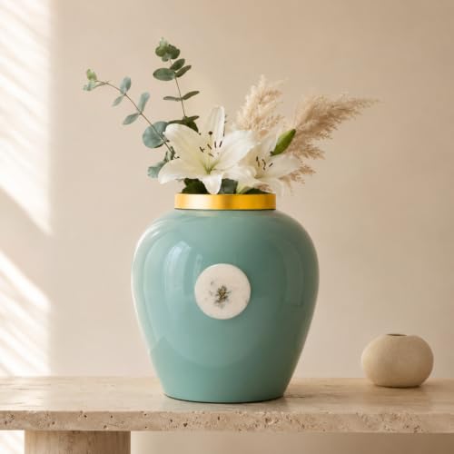 Image of Urban Born Vases For Living Room Corner |Big Vases For Elegant Home Decoration |Home Decor Flower Vase Iron |Fresh or artificial Metal Flower Vase Stand For Dining Table, Bedroom, Office, Wedding Gift
