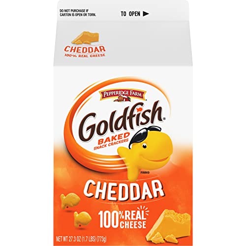 Goldfish Cheddar Cheese Crackers, 27.3 Oz Carton