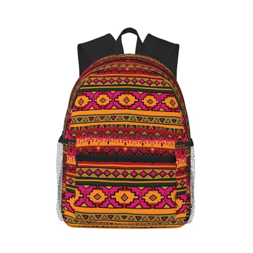 Sac à dos de voyage noir au motif art folklorique mexicain bohème