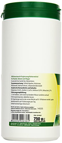 cdVet Naturprodukte Welpenmilch 750 g - Hund, Katze, Nager - Milchaustausch-Ergänzungsgfuttermittel - Ersatzmilch - Anteil an hochwertigem Kolostrum - stabil bleibende Verdauung - Abwehrkomponenten -