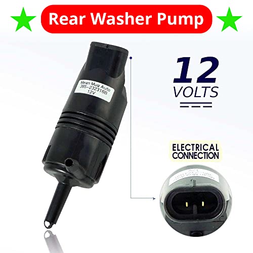 Mean Mug Auto 385-232316B Windshield Washer Pump (Rear) W/Grommet - Compatible With Chevrolet (Chevy), Buick, Gmc, Cadillac, Pontiac - Replaces Oem #: 89001126, 22127573, 22087136, 22054177 #TOP1