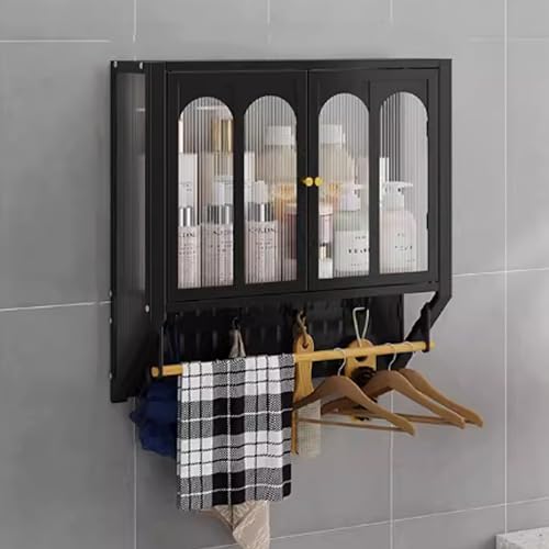 Armoire à pharmacie en métal suspendue, meuble de rangement salle de bain au style industriel