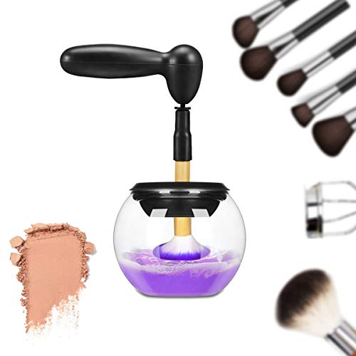 Automatic Makeup Brush Cleaner Electric Makeup Brush Cleaner Device and Dryer Electronic Cleaning Brush Machine Cosmetic Brush Washing Tools Cleans Kits