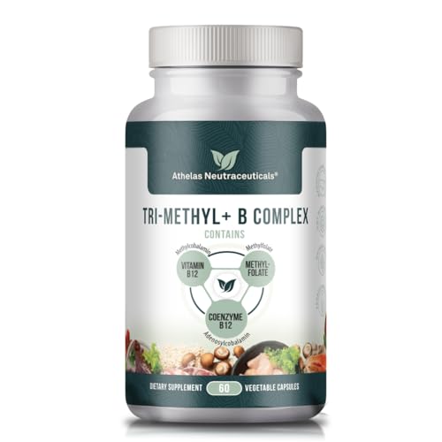 Tri-Methyl+ B Complex Methylated B Vitamins - Full Spectrum Methyl B Complex Vitamin Supplement For MTHFR Support with Active Forms of B12 Methylcobalamin, Adenosylcobalamin, and Methylfolate