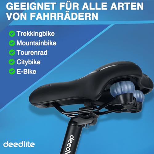Deedlite Bike Sattel Premium Universal Sattel Pro 3.0 - Endlich Schmerzfrei Radfahren | Bequem Weich...