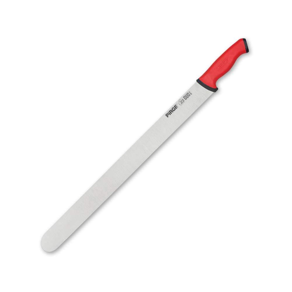 Pirge Duo Red Doner nóż do kebaba, 55 cm, długie ostrze ze stali nierdzewnej do krojenia mięsa i grillowania, profesjonalna jakość szefa kuchni, ergonomiczny uchwyt