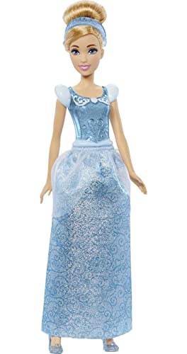 Mattel Disney Princess Cinderella Fashion Doll, Sparkling Look With Blonde Hair, Blue Eyes & Hair Accessory #TOP5