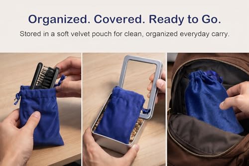 Kit portátil plegable de peine para viaje compacto miniatura 4