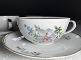 2 teilig, Kaffe/Tee Tasse, Kahla, mit Blumenmotiv 1937-1957