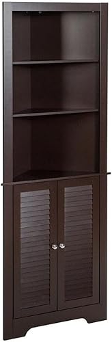 ZSEDP - Armario de baño de esquina independiente alto ajustable con 3 estantes