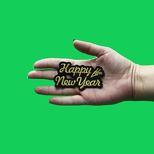 Happy New Year Patch Embroidered Iron On