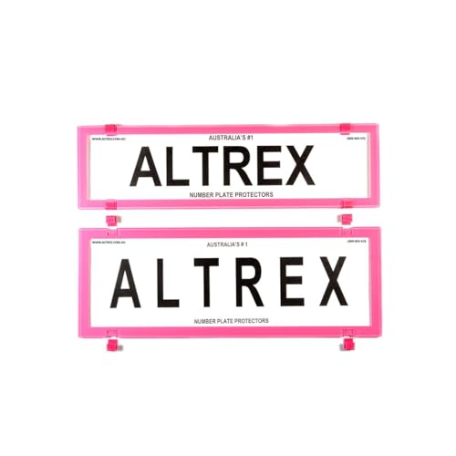 Number Plate Covers Slimline & Standard Pink Clear QLD VIC TAS SA WA