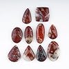 ColouredRocks 10pcs, SNAKESKIN JASPER MIX SHAPES, Natural Cabochon Crystals, Loose Gemstone, Wholesale Polished Supply, Jewelry Making, DIY Craft, Gem Collection (140+ CARATS) (16-22 mm size) #1